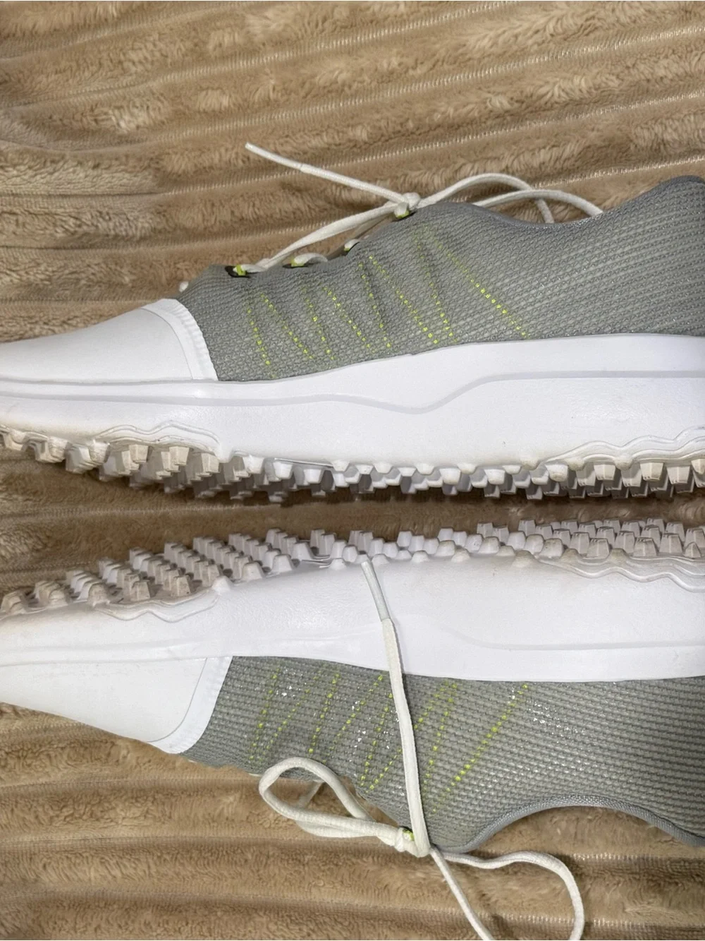 Nike Women’s White, Gray & Neon Green Athletic Golf Shoes